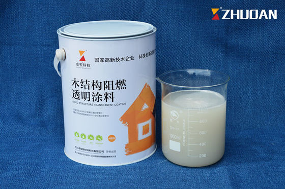 China Antifeuer-weiße anschwellende feuerfeste Farbe hölzernes Bauholz-transparente 8 Stunden lang Trocknen fournisseur